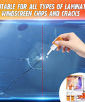Applying DIY Windshield Chip Repair Kit With Suction Cup And UV Curing Light, nano fluid on cracked glass, 2-pack for chips and cracks