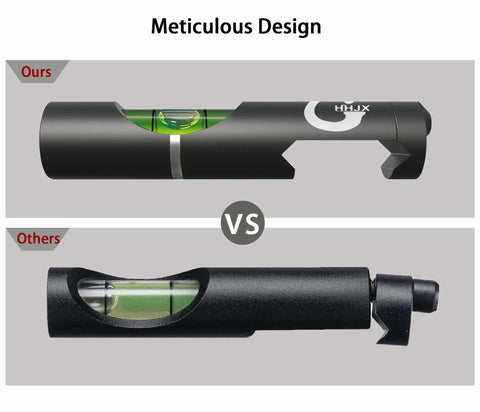 Comparison of two scope leveling kits, showing meticulous design features of our durable 6061 aluminum kit for Picatinny rails.