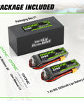 2 Pack LiPo Battery 2S 5200mAh 7.4V 80C Beefy Power With XT60 Plug Soft Case For One Eighth Scale One Tenth Scale RC Cars Drones