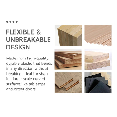 Flexible and unbreakable design of 39 Inch Flexible Router Template For Woodworking No Stress Curve Milling Guide.