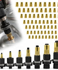 Rivet Nut Pro Grade Tool Set Kit, 77-Piece Metric Rivnut System With 7 Mandrels And 70 Flat Head Nuts, M3 M4 M5 M6 M8 M10 M12, Zinc Plated Carbon Steel Construction For Heavy Duty Rivnut Installation, drill-installed rivet nuts and mandrels