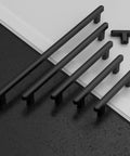 Matte Black Cabinet Pulls Set Of 10 5 Inch Hole Center Drawer Handles For Kitchen Cabinets And Bathroom Vanities Zinc Alloy Hardware ZH0065
