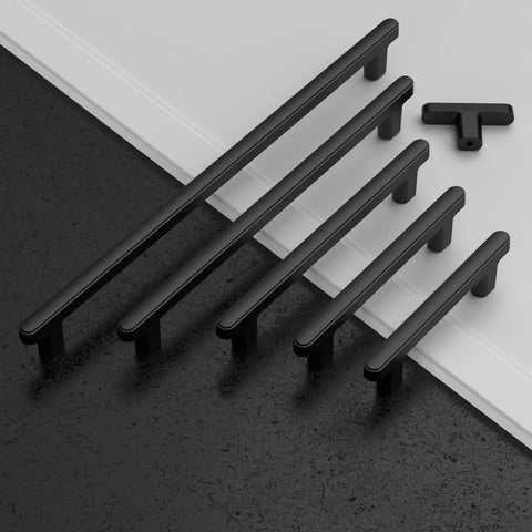 Matte Black Cabinet Pulls Set Of 10 5 Inch Hole Center Drawer Handles For Kitchen Cabinets And Bathroom Vanities Zinc Alloy Hardware ZH0065