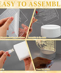 Assembly steps for Heart Shaped Memorial Night Light With Clear Crystal Acrylic Base LED Remembrance Sign For Loss Of A Loved One