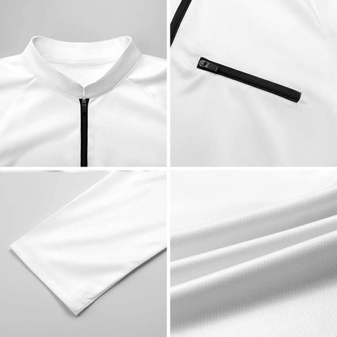 Mens Dragon Sun Protection Long Sleeve Shirt With Quarter Zip Chin Guard Breathable 140g Mesh Fabric details and design