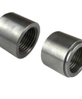 Straight Up Heavy Duty 304 Stainless Steel 1/8 Inch NPT Weld On Bung With Female Nut Threaded Insert Hella Tough Auto Plumbing Fittings For Fuel Oil And Coolant Includes Two, showing two threaded stainless steel bungs.