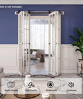 Interior view with installed 64 Inch Bifold Barn Door Hardware Track Kit for Four 15 Inch Closet Doors, top mount, black finish, no door included.