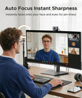 Man using Next Level 4K Webcam Works Like a Dream With Super Crisp 60 FPS Output For PCs And Macs during a video call.