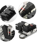 Close-up of Six Pack Micro Limit Switches with 1M 3 Pin Cable featuring no contact momentary action and 18x27x14mm housing.