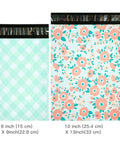 Heavy Duty Poly Mailers Self Seal Shipping Bags 2.3 Mil With Floral Blue Pink Flower Dot Plaid Designs 6x9 And 10x13 Inches 80 Pack