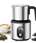 Barista Quality Milk Frother And Steamer 4 In 1 Electric Foam Maker With 24oz Detachable Stainless Jug Latte Art Spout Hot And Cold Foam For Coffee