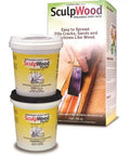 Two Part Wood Epoxy Paste Compound One Quart Kit for Cracked Boards and Hollow Gouges with epoxy paste and instructions.