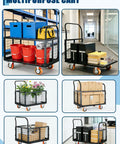 Beast Of A 6 In 1 Platform Truck With Cage Foldable Hand Truck And Dolly Flatbed Cart Market Stall Cart 1800 Lbs Load