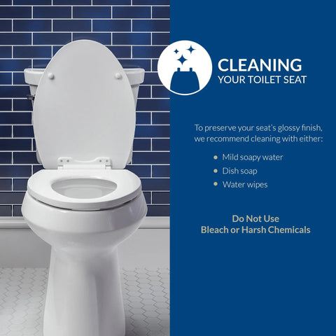 Toilet Seat With Quick Release Easy Clean Hinges For Deep Cleans, Durable Enameled Wood, Round Biscuit Color, easy cleaning tips