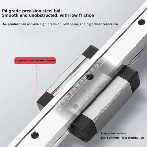 MGN15 H Carriage Block Ball Bearing Slider Pair for 15mm Linear Guide Rail MR15, showing precision steel ball bearings