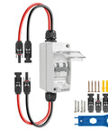 Heavy Duty Solar Disconnect Switch 1000V 30Amp DC Breaker Box Featuring Hella Weatherproof IP65 Housing with connectors.