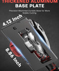 Thickened aluminum base plate of Six Inch Cordless Mini Circular Saw With Brushless Motor And 5900 RPM Blade compatible with Milwaukee M18 Battery.