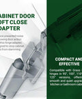 4 Pack Nexis No Slam Soft Close Cover Caps For 95 100 110 And 125 Degree Cabinet Hinges Quiet Door Damper Insert And Soft Close Adapter For Smooth Noise Free Closings, close-up hinge adapter