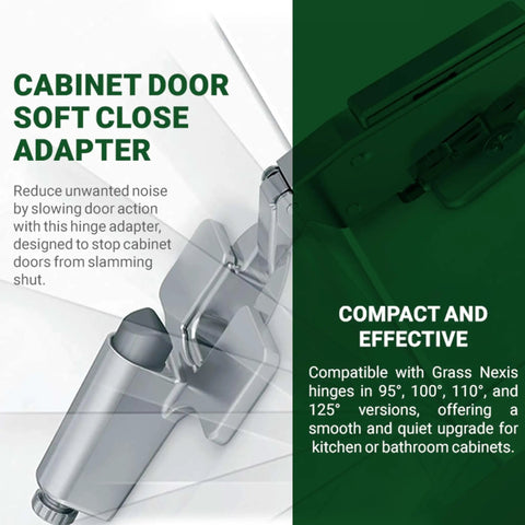 4 Pack Nexis No Slam Soft Close Cover Caps For 95 100 110 And 125 Degree Cabinet Hinges Quiet Door Damper Insert And Soft Close Adapter For Smooth Noise Free Closings, close-up hinge adapter
