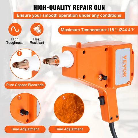 All In One Stud Welder Kit For Auto Body Repair Dope Power 5500 Weld 800VA Spot Welder 110V Repair Gun with copper electrode