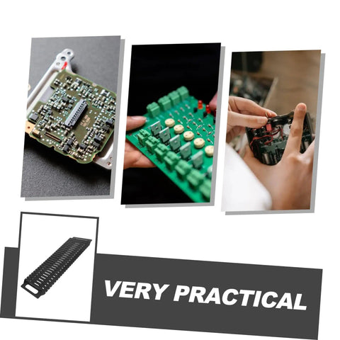 Image of a Pro Grade 25 Slot Anti Static Circuit Board Rack And Drying Tray Set Of 3 with PCBs being handled and stored securely.
