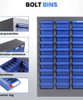 40 Drawer Metal Organizer Cabinet For Garage And Workshop Tough As Nails With Alloy Steel Frame Durable ABS Drawers