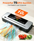 Powerful Vacuum Sealer With 75KPa Suction And Dry Moist Modes Automatic Food Sealer vacuuming corn and tomatoes.