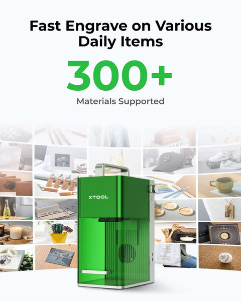 xTool F1 Lite laser engraver, green portable desktop engraving machine