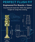6x14mm Hinge Repair Screw And Expansion Anchor Kit For Wood And Stone Cabinets Self Drilling Screws for 15mm board flush fit