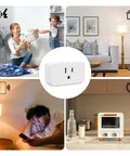 800 Series Z Wave Plug In Smart Outlet Switch With Built In Repeater For Extended Range Up To 1300 Feet, in various home settings