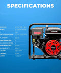 Specifications for Beast Of A Gas Powered Trash Pump 2 Inch, 158 GPM, 7.5 HP 212cc 4-Cycle with hoses and fittings