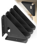 Bulletproof Heavy Duty Triangle Corner Brace Brackets For Wood Furniture Repair, Black steel 4 pack for stabilizing frames.