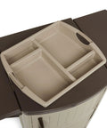 Outdoor Grilling Prep Station With Storage Portable Backyard Kitchen Counter Durable Resin Weather Resistant Top Cabinet