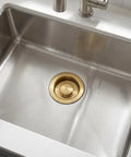 Golden Stainless Steel Garbage Disposal Flange And Sink Stopper For Three And One Half Inch Drain Hole Dope Frosted Gold Finish