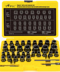 Open case of Beast 35 Piece Bolt Extractor Kit for Removing Damaged Rusted Frozen or Rounded Off Bolts Nuts and Screws, impact sockets