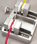 Adjustable Welding Wire Fixture Clamp with thickened aluminum construction for precise PCB soldering and fixturing antislip ceramic grips 6061 aluminum bracket.