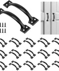 30 Pack Heavy Duty Black 6 Inch Cast Iron Gate Handle Set For Outdoor Fence Garage And Interior Doors Long Metal Gate Pull Handles Easy Install With Screws Tough As Nails Gate Hardware