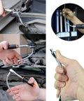 Flexible Extension Rod Set For Electric Wrenches And Drills Bendable Shaft Sleeve Multi Fit 1/4 3/8 1/2 Inch Socket in use