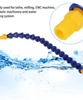 Ultra Flexible Plastic Coolant Pipe Kit For CNC Lathes And Mills 10 Adjustable Hoses For Water Cooling System shown in water flow