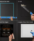 Steps to install Rock Solid 12 x 12 Inches White Galvanized Steel Access Panel For Drywall, including measuring and cutting.