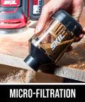 PWRCore 20 Brushless 20V 5-Inch Random Orbital Sander With 2.0Ah Battery And PWRJump Charger, micro-filtration feature