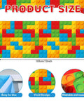 Six Foot Building Block Table Skirt With Bold Primary Bricks For Teacher Desk And Classroom Tables, 183x76cm, vivid design.