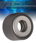 Close-up of Shop Essential Wheel Stud Installer Tool, robust design with metal core, used for aligning tire studs in cars and trucks.
