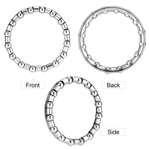 Premium Dope Bike Headset Bearing Set Five Thirty Second Inch With 16 Ball Bearings Front, Back, Side View