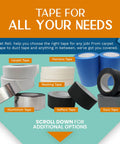 Assortment of tapes including Blue Painter Tape 2 Inch Wide, 8 Rolls Total, 440 Yards Masking Tape For Walls Glass Wood Trim