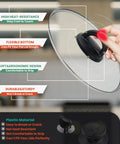 Hand holding Universal Slow Cooker Lid Knob Replacement With Screw Kit Heat Resistant Glass Lid Handle That Fits Most Lids And Pots