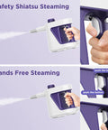 Portable Handheld Steam Cleaner And Detail Steamer For Cars And Tile Floors, showcasing button for hands-free steaming function.