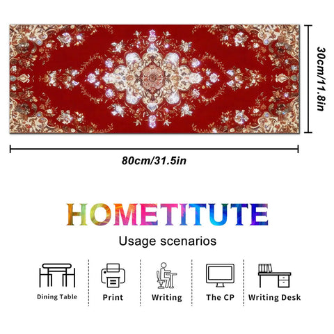Massive 31.5 By 11.8 Inch Gaming Mouse Pad With Luxury Red Ornamental Pattern featuring usage scenarios