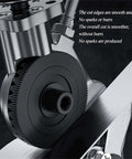 Drill Nibbler Attachment For Sheet Metal Cutting, metal nibbler close-up showing clean burr-free cut up to 0.8mm on sheet metal