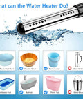 2000W Immersion Water Heater Portable Bucket Heater With LCD Thermometer and Stainless Steel Guard for various containers